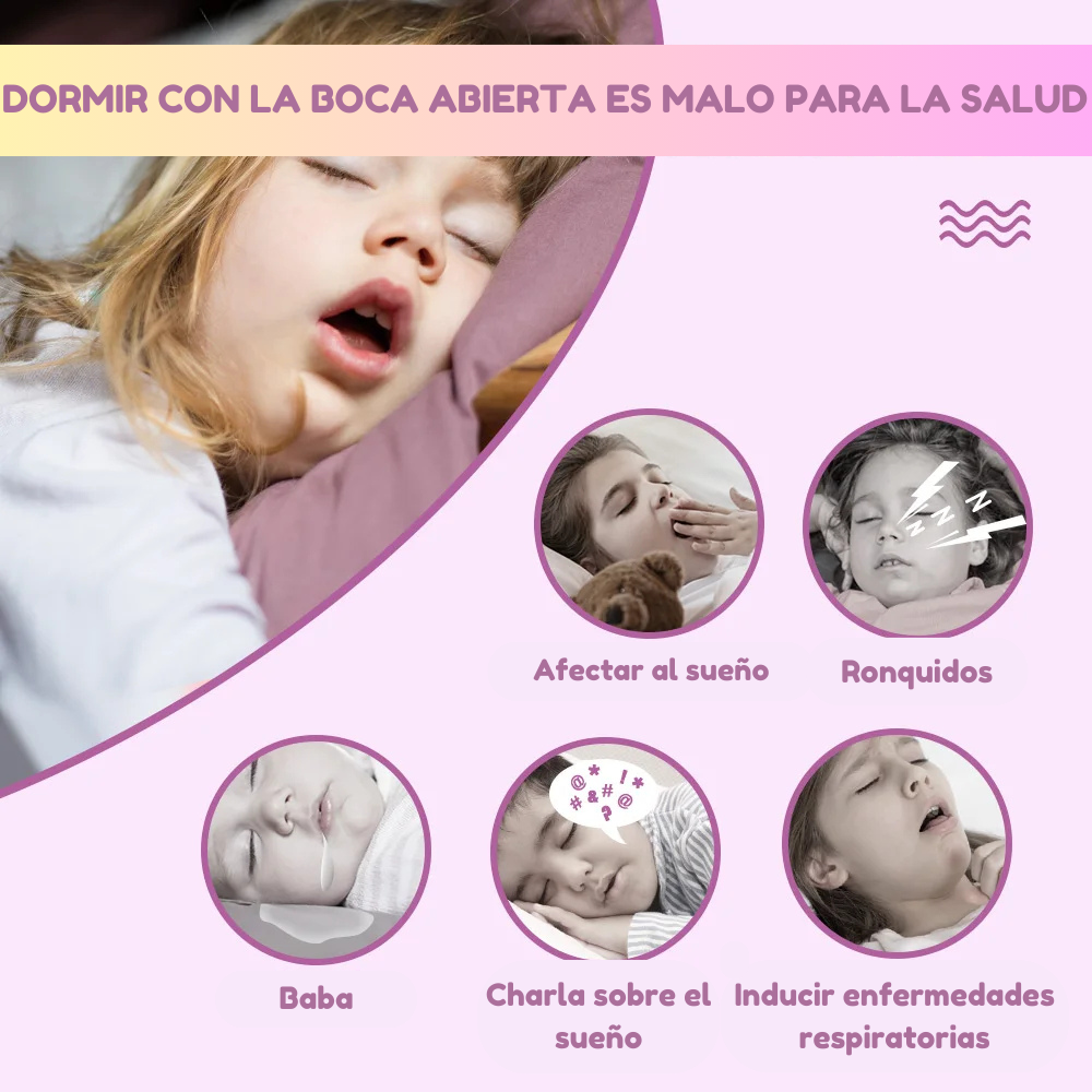 Parches bucales antirronquidos Ortesis respiratoria para niños