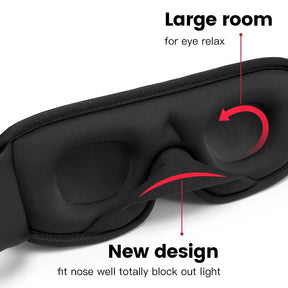 3D Sleeping Mask Block Out Light Sleep Mask For Eyes Soft Sleeping Aid Eye Mask for Travel Eyeshade Night Breathable Slaapmasker